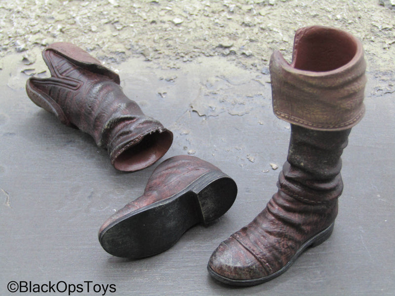 Load image into Gallery viewer, Scratch &amp; Dent (READ DESC) - Brown 2-Part Boots (Peg Type
