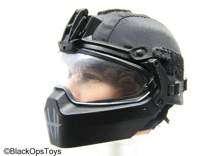 Load image into Gallery viewer, Black Ghost Serie Titans PMC Helmet w/Male Headsculpt (DAM Toys)

