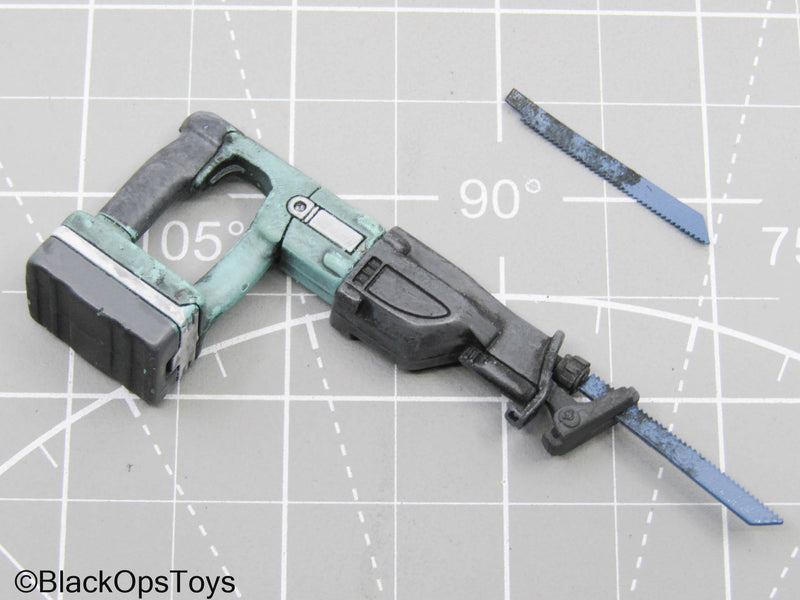 Load image into Gallery viewer, Metal Light Blue Reciprocating Saw w/Extra Blade
