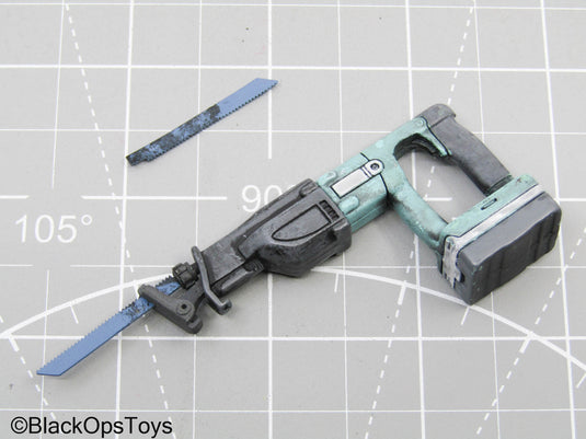 Metal Light Blue Reciprocating Saw w/Extra Blade