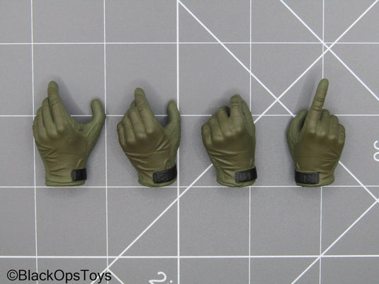SDU Assault Team - OD Green Gloved Hand Set (x4)