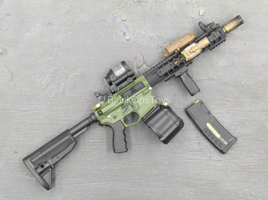 Doom's Day Kit - Green 5.56 Assault Rifle w/Attachment Set