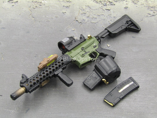Doom's Day Kit - Green 5.56 Assault Rifle w/Attachment Set