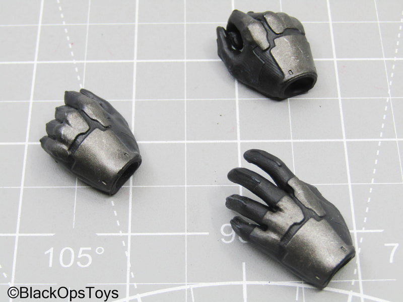 Load image into Gallery viewer, Black Futuristic Gloved Hands (x3)
