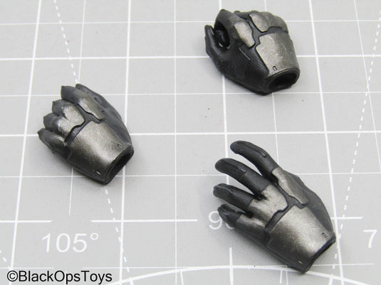 Black Futuristic Gloved Hands (x3)