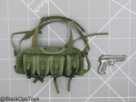 Bam 1/6 OD Green Chest Rig w/M9 Pistol