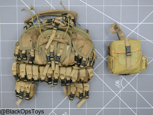 Bam 1/6 Tan Chest Rig w/Drop Leg Pouch (Hot Toys)