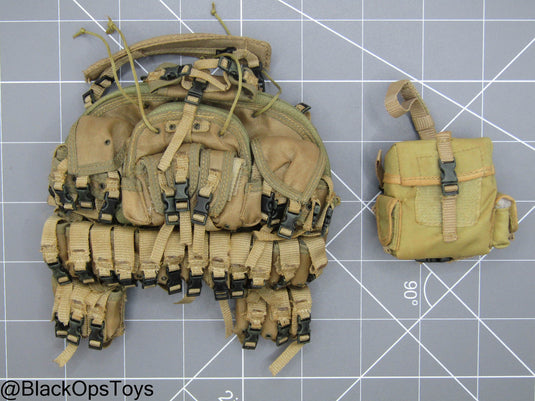 Bam 1/6 Tan Chest Rig w/Drop Leg Pouch (Hot Toys)