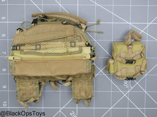 Bam 1/6 Tan Chest Rig w/Drop Leg Pouch (Hot Toys)