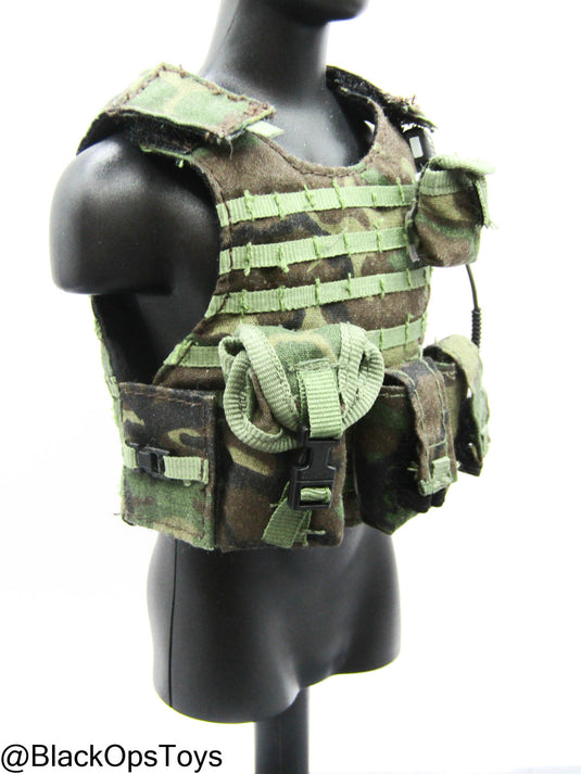 Bam 1/6 Woodland Camo MOLLE Body Armor w/Pouch Set (Dragon)