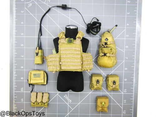 Bam 1/6 Tan MOLLE Plate Carrier w/Pouch Set (Toy Soldier)