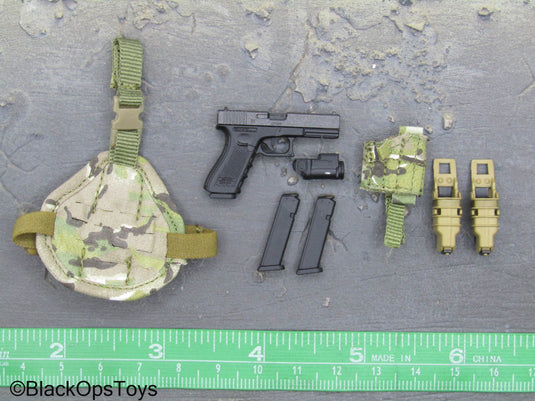FSB Spetsnaz Alpha - 9mm Pistol w/Multicam Drop Leg Holster Set