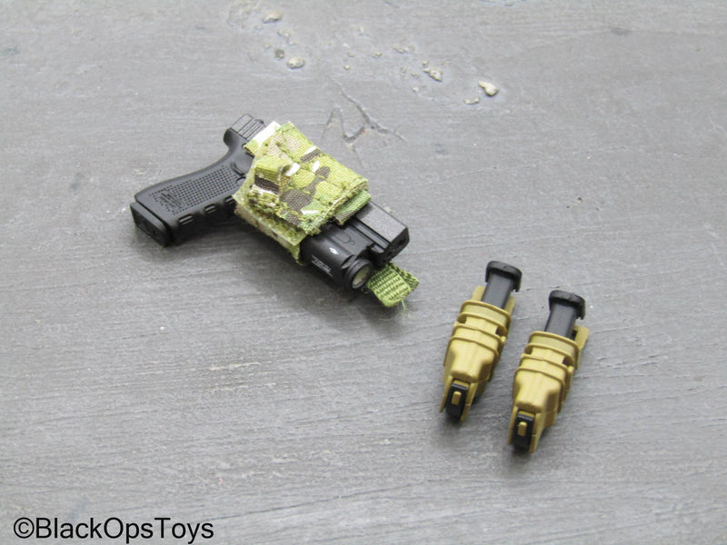 Load image into Gallery viewer, FSB Spetsnaz Alpha - 9mm Pistol w/Multicam Drop Leg Holster Set
