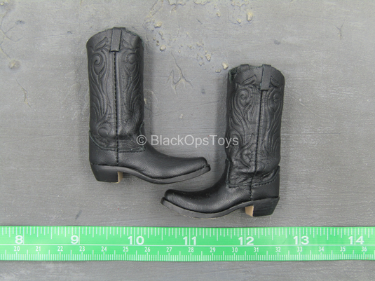 Western Gear - Black 1920's Boots (Foot Type)