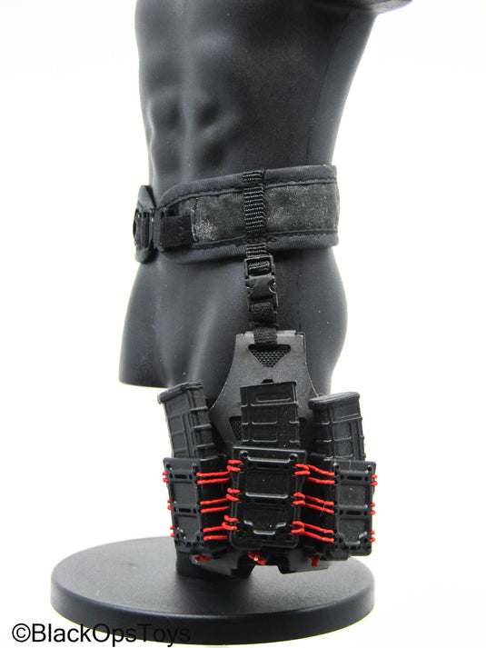 Black Drop Leg Holster w/Mag Set