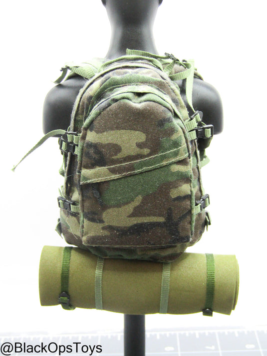 Bam 1/6 Woodland Camo Backpack w/Bedroll (Dragon)