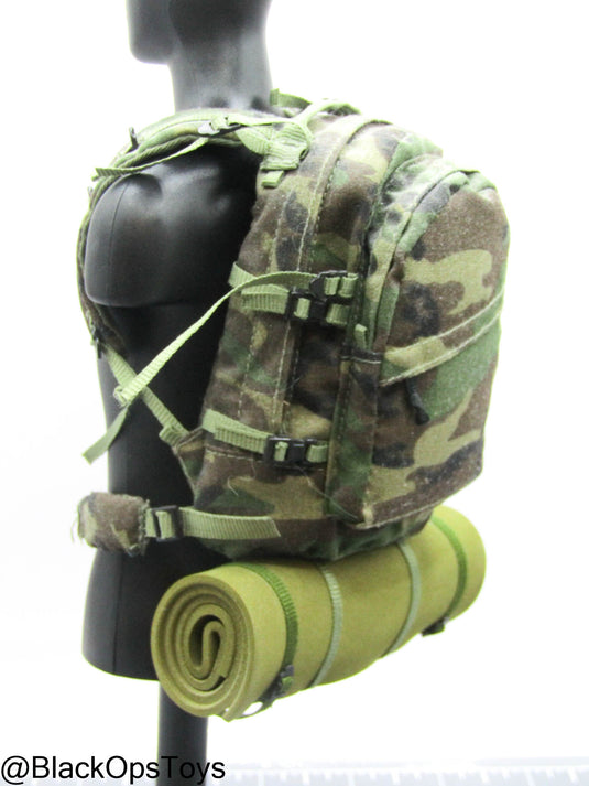 Bam 1/6 Woodland Camo Backpack w/Bedroll (Dragon)
