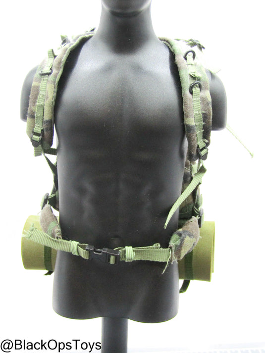 Bam 1/6 Woodland Camo Backpack w/Bedroll (Dragon)