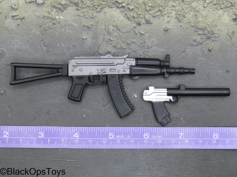 Load image into Gallery viewer, AK74U w/Underbarrel Shotgun &amp; Foldable Stock
