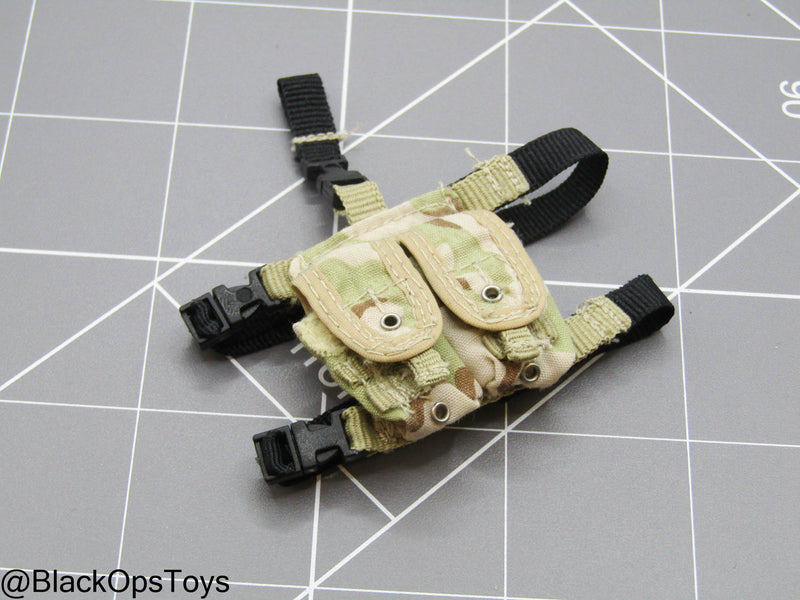 Load image into Gallery viewer, Bam 1/6 3C Desert Camo Drop Leg Dual Cell Magazine Pouch
