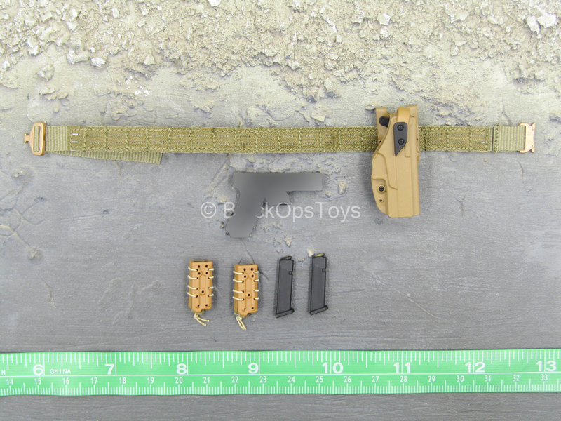 Load image into Gallery viewer, S.A.D. Low Profile - Black Pistol w/FDE Tan Holster Set
