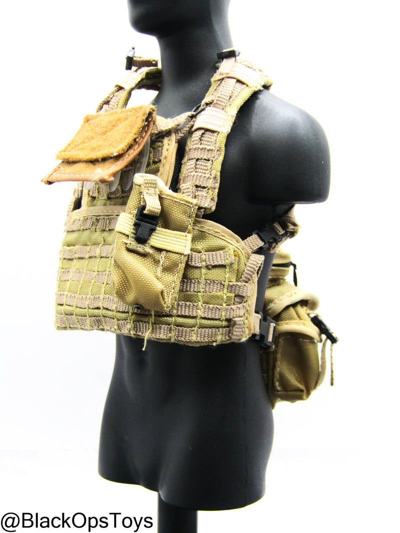 Load image into Gallery viewer, Tan Chest Rig w/Pouch Set
