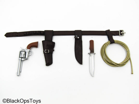 Old Man Logan - Brown Leather-Like Belt Set w/Revolver