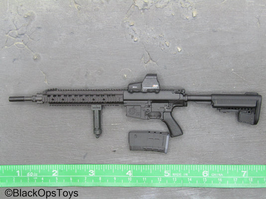 Weapons Collection - Black 308 Assault Rifle w/EO-Tech Sight & Grip