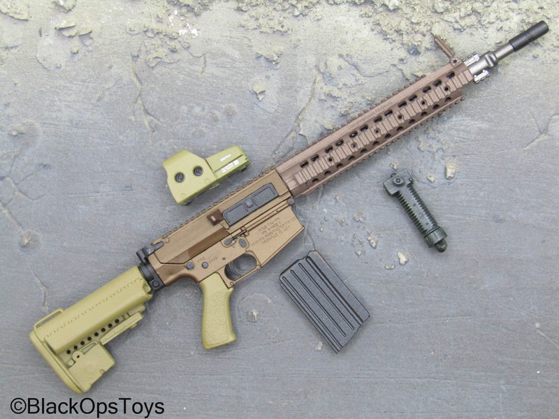 Load image into Gallery viewer, Weapons Collection - Bronze Like 308 Rifle w/EO-Tech Sight &amp; Grip
