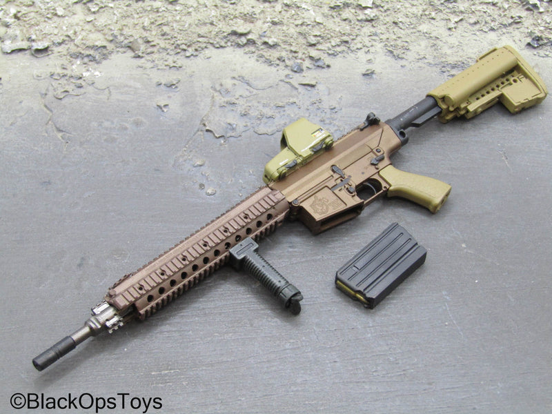 Load image into Gallery viewer, Weapons Collection - Bronze Like 308 Rifle w/EO-Tech Sight &amp; Grip

