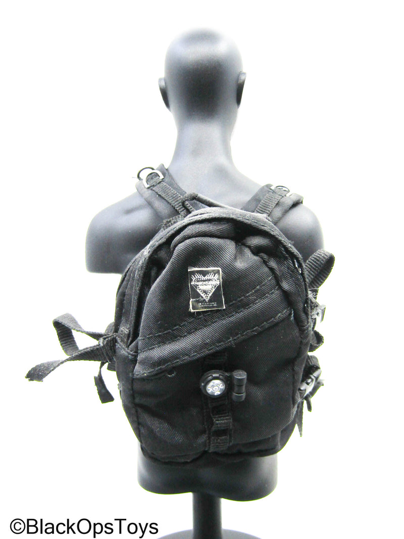 Load image into Gallery viewer, Black Tactical Backpack w/Tac Light
