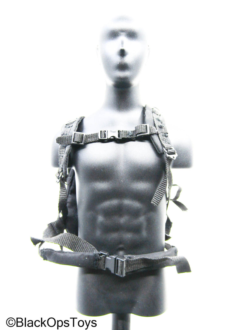Load image into Gallery viewer, Black Tactical Backpack w/Tac Light
