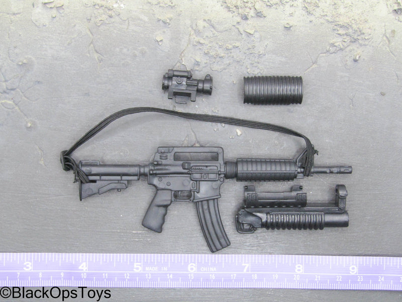 Load image into Gallery viewer, AR-15 w/Carrying Handle, Scope, Sling &amp; Grenade Launcher
