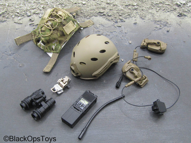 Load image into Gallery viewer, US Army Special Forces - Ballistic Helmet Set w/NVG
