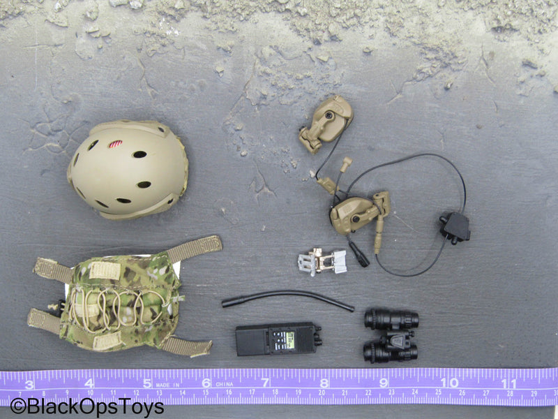 Load image into Gallery viewer, US Army Special Forces - Ballistic Helmet Set w/NVG
