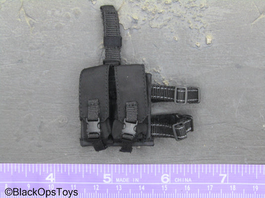 PLA NMC Combat Diver - Black Drop Leg Dual Mag Pouch