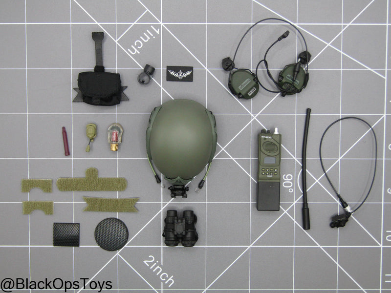 Load image into Gallery viewer, IDF Navy SFU - OD Green Helmet w/NVG &amp; Communications Set
