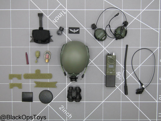 IDF Navy SFU - OD Green Helmet w/NVG & Communications Set