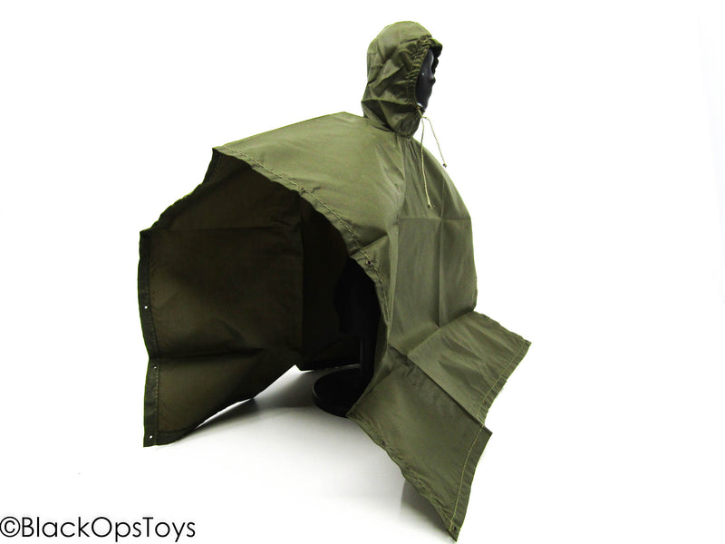 Load image into Gallery viewer, WWII - Rubber Nylon Olive Drab Poncho w/Hood - MINT IN PACKAGE
