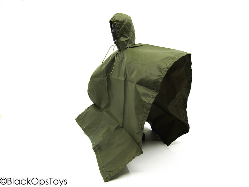 Load image into Gallery viewer, WWII - Rubber Nylon Olive Drab Poncho w/Hood - MINT IN PACKAGE
