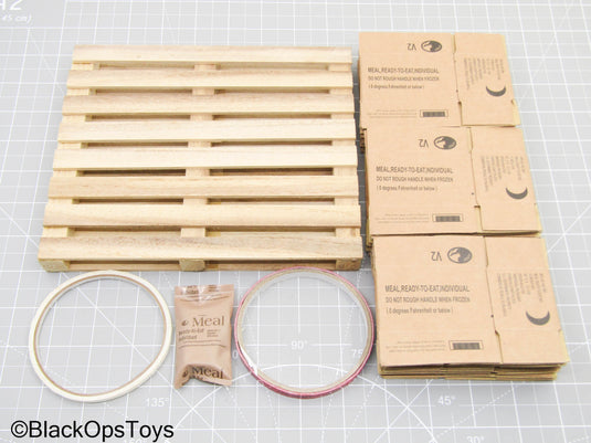 MRE Boxes w/Wooden Pallet & MRE Pouch