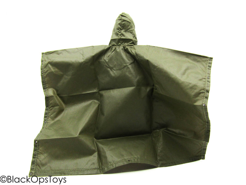 Load image into Gallery viewer, WWII - Rubber Nylon Olive Drab Poncho w/Hood - MINT IN PACKAGE
