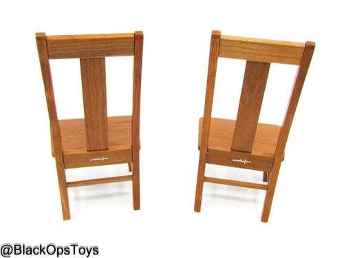 Light Wooden Chair 2 Pack - MINT IN BOX