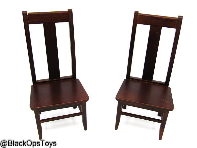 Load image into Gallery viewer, Dark Wooden Chair 2 Pack - MINT IN BOX
