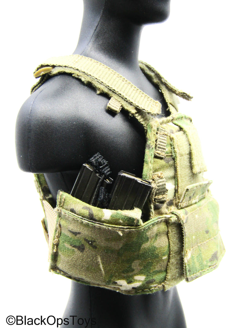 Load image into Gallery viewer, Multicam Camo MOLLE Tactical Plate Carrier w/Mag Set
