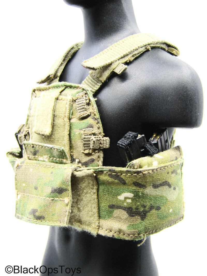 Load image into Gallery viewer, Multicam Camo MOLLE Tactical Plate Carrier w/Mag Set
