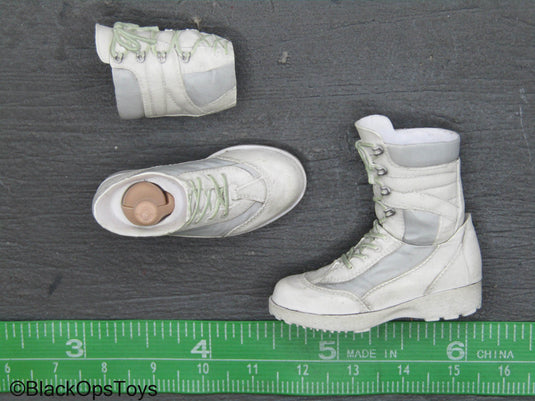 Black Widow - Yelena - White 2-Part Combat Boots (Peg Type)