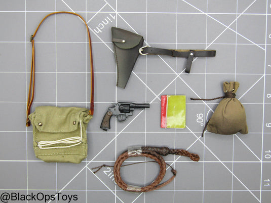 Indiana Jones ROTLA - Leather Like Belt w/Satchel, Whip, Revolver Set