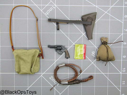 Indiana Jones ROTLA - Leather Like Belt w/Satchel, Whip, Revolver Set