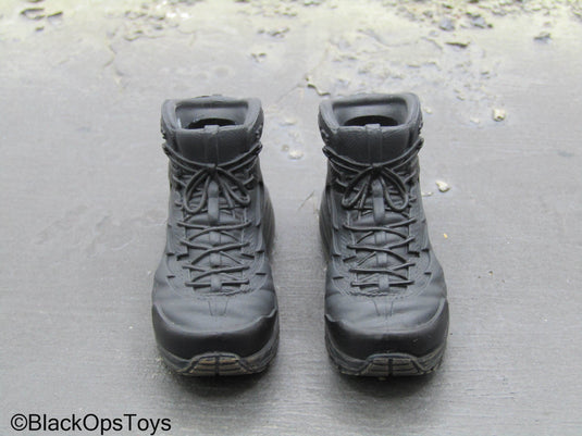 Gangsters Kingdom Augustine - Black Motorcycle Boots (Peg Type)